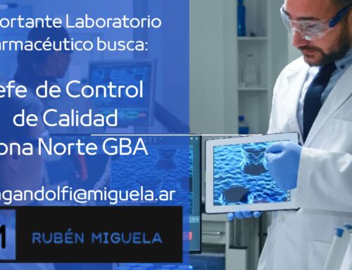 Jefe de Control de Calidad – Laboratorio Farmacéutico – Zona Norte GBA